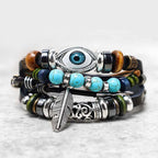 Buddha Stones Tibetan Turquoise Evil Eye Purification Bracelet Bracelet BS 3