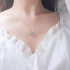 Buddha Stones 925 Sterling Silver Moonstone Love Planet Rotatable Pattern Necklace Pendant Necklaces & Pendants BS 5