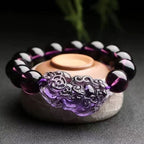 Huaxia Treasures Natural Amethyst Pixiu Bracelet - Feng Shui Wealth & Protection Jewelry