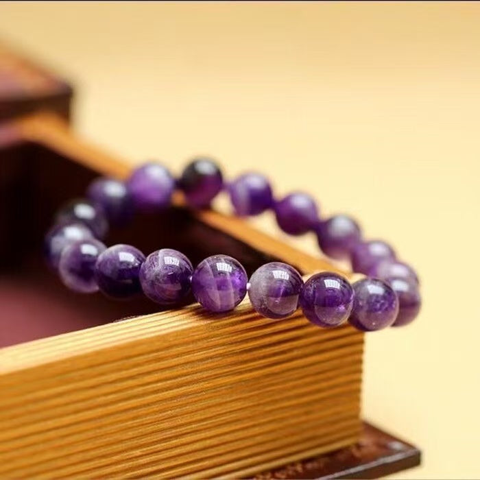 Huaxia Treasures Natural Amethyst Bracelet - Spiritual Healing & Serenity Gemstone Jewelry