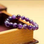 Huaxia Treasures Natural Amethyst Bracelet - Spiritual Healing & Serenity Gemstone Jewelry