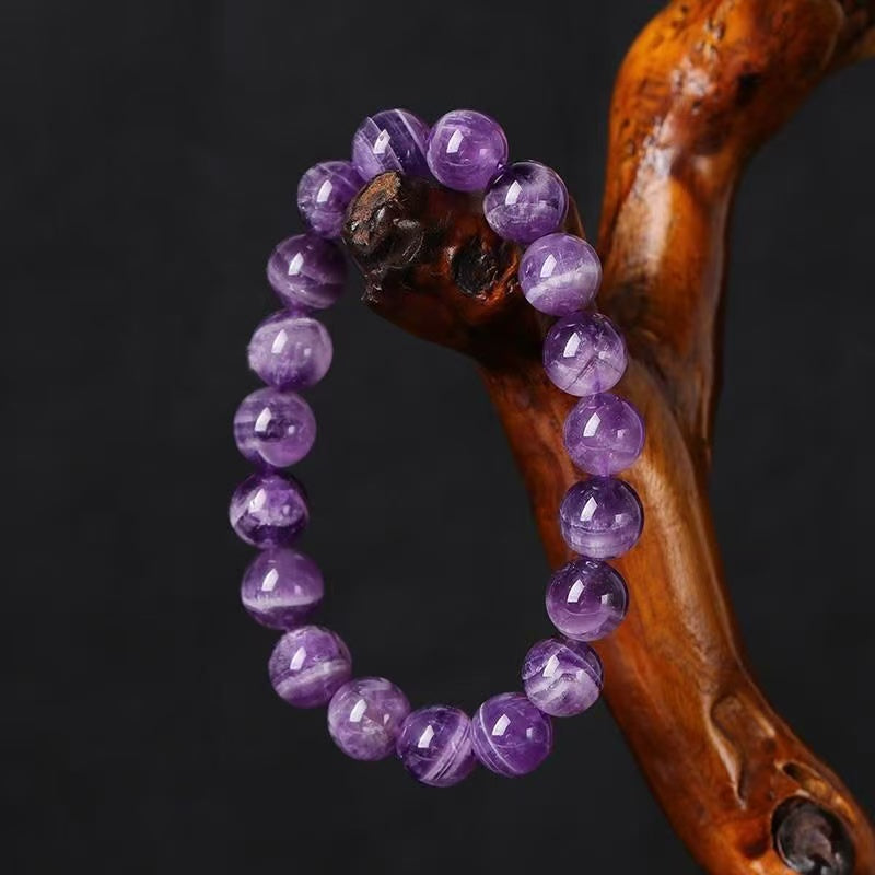 Huaxia Treasures Natural Amethyst Bracelet - Spiritual Healing & Serenity Gemstone Jewelry