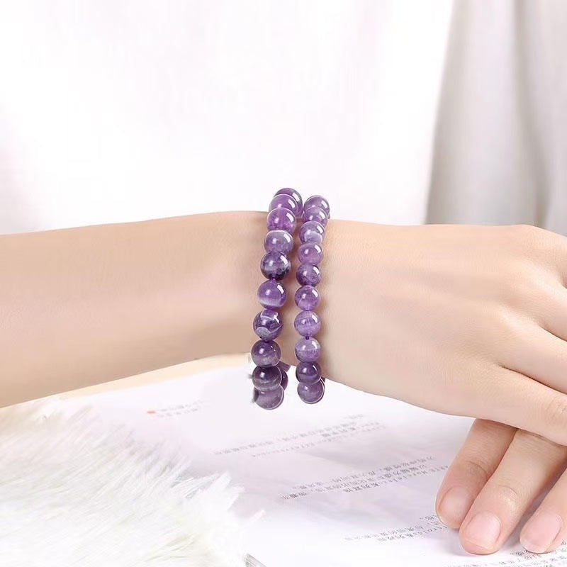 Huaxia Treasures Natural Amethyst Bracelet - Spiritual Healing & Serenity Gemstone Jewelry
