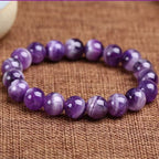 Huaxia Treasures Natural Amethyst Bracelet - Spiritual Healing & Serenity Gemstone Jewelry