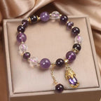 Huaxia Treasures Natural Amethyst Pixiu Bracelet - Feng Shui Wealth & Protection Jewelry