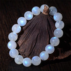 Buddha Stones Natural Moonstone Prosperity Bracelet Bracelet BS Grade A 7mm(Wrist Circumference 14-17cm)