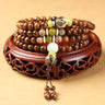 Rosewood Mala Bracelet with Tibetan Essence – For Protection & Serenity