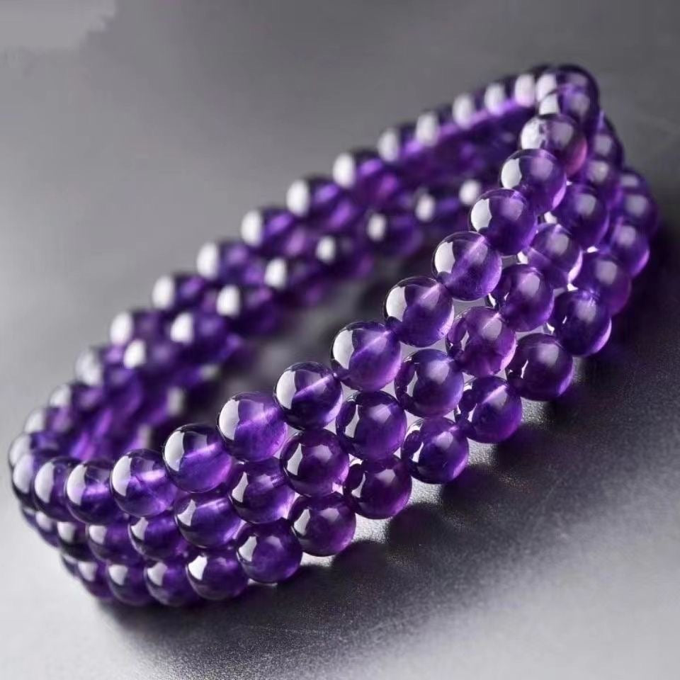 Huaxia Treasures Natural Amethyst Bracelet - Spiritual Energy Gemstone Jewelry