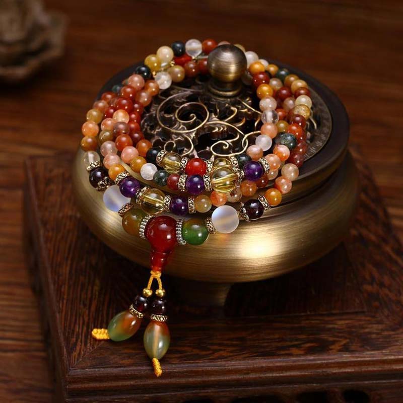 Buddha Stones The 108 Quartz Healing Mala Bracelet Bracelet BS 1