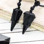 Buddha Stones Natural Stone Pointed Pendant Necklace Necklaces & Pendants BS 7