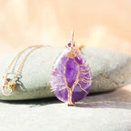 Buddha Stones Natural Quartz Crystal Tree Of Life Healing Energy Necklace Pendant Necklaces & Pendants BS 2