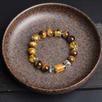 Buddha Stones Tiger Eye Bead Fortune Prosperity Bracelet Bracelet BS 1