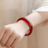 Natural Red Agate Bangle Bracelet | Elegant Accessory