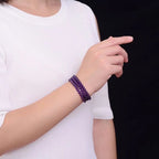Huaxia Treasures Natural Amethyst Bracelet - Spiritual Energy Gemstone Jewelry