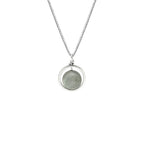 Buddha Stones 925 Sterling Silver Moonstone Love Planet Rotatable Pattern Necklace Pendant Necklaces & Pendants BS 11