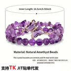Natural Amethyst Butterfly Bracelet - Women’s Crystal Gift