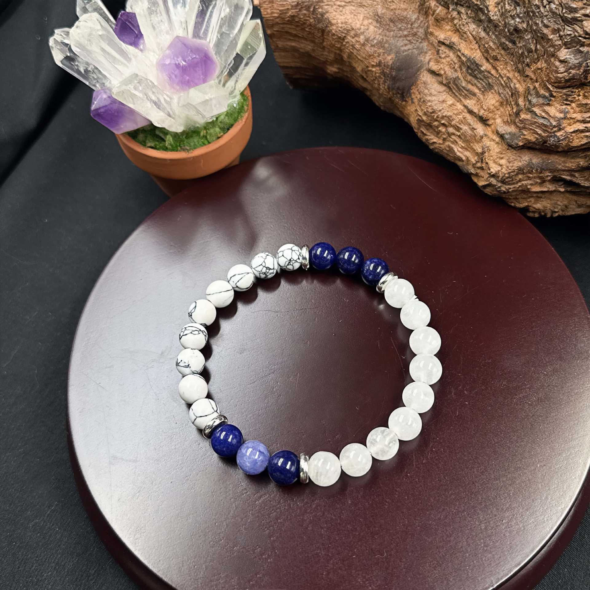 Huaxia Treasures Focus & Serenity Bracelet - Jade, Amethyst & Turquoise Blend