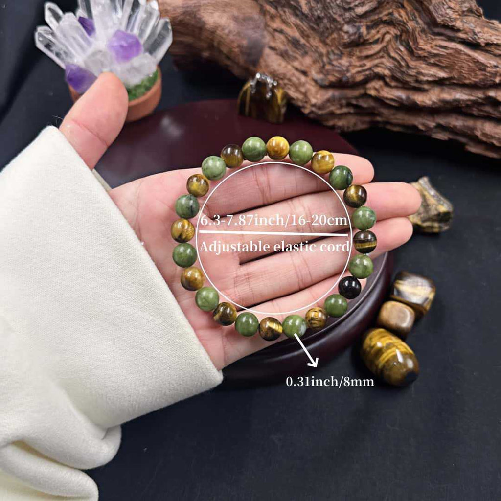 Huaxia Treasures Tiger Eye Bracelet - Wealth, Success & Confidence Gemstone Jewelry