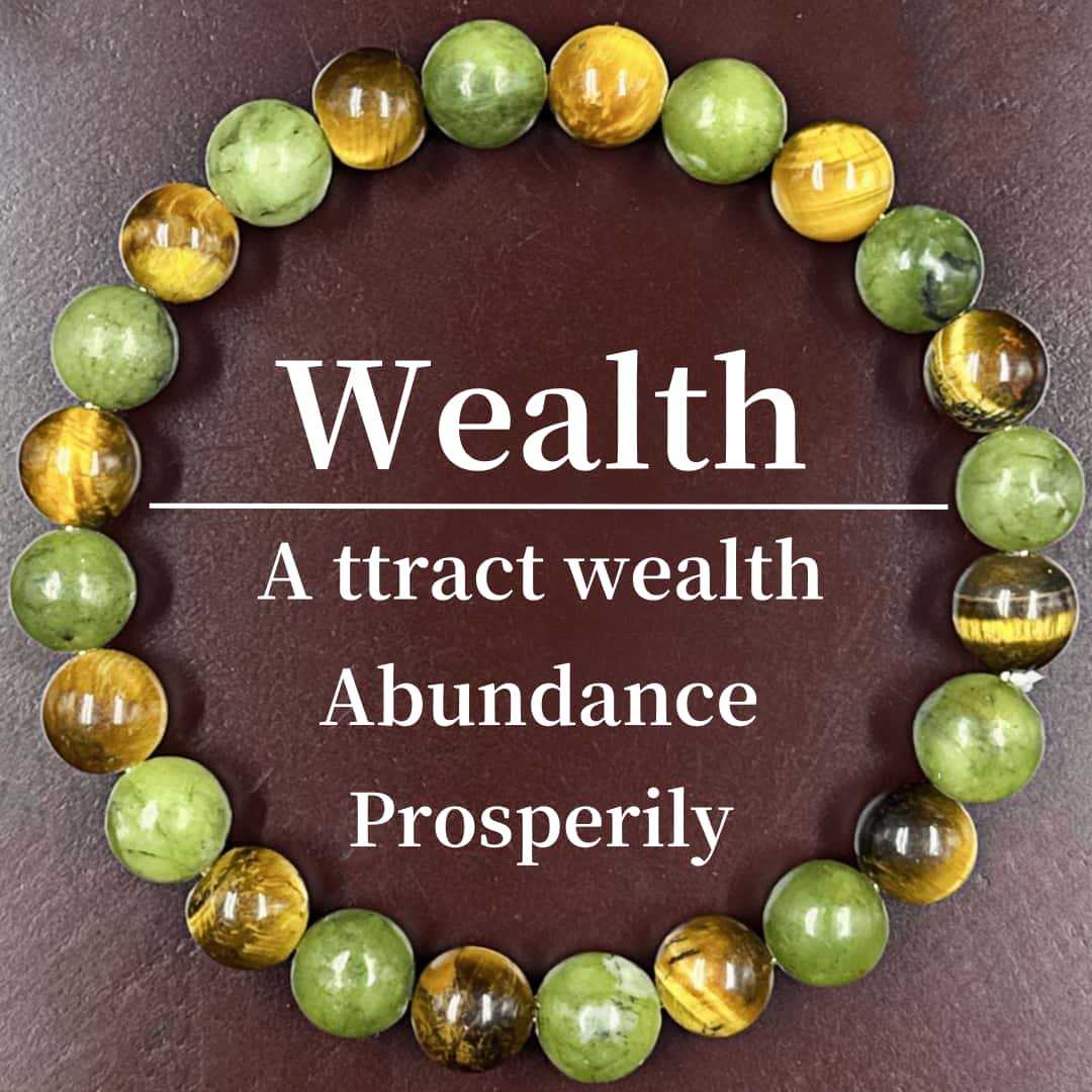 Huaxia Treasures Tiger Eye Bracelet - Wealth, Success & Confidence Gemstone Jewelry