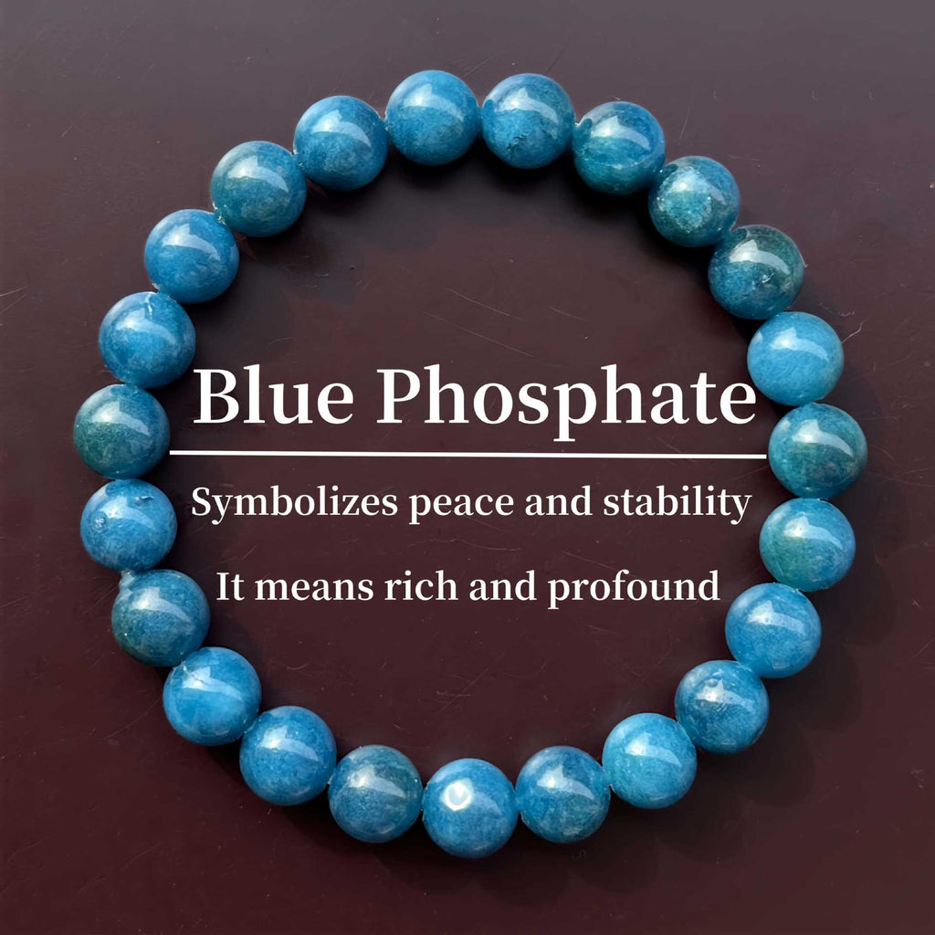 Huaxia Treasures Blue Apatite Bracelet - Serenity, Healing & Focus Energy Jewelry