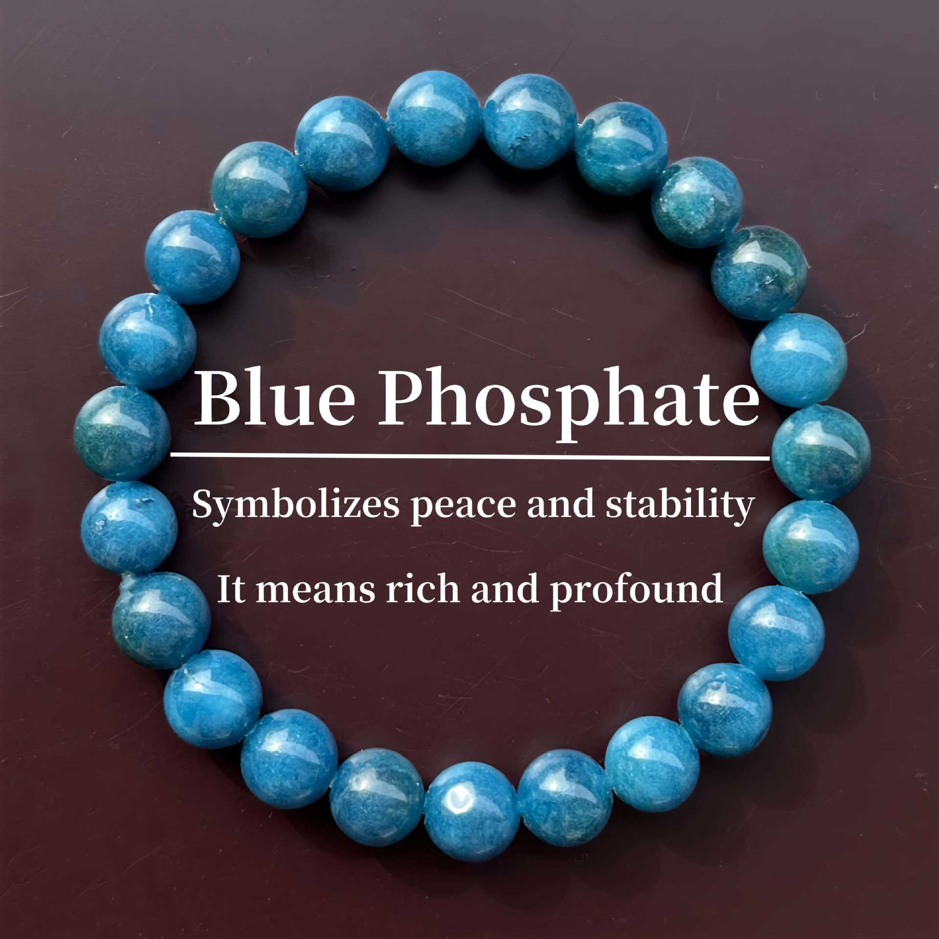 Huaxia Treasures Blue Apatite Bracelet - Serenity, Healing & Focus Energy Jewelry
