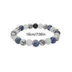 Huaxia Treasures Serenity Bracelet - Blue Spot Stone, White Jade & Turquoise Blend