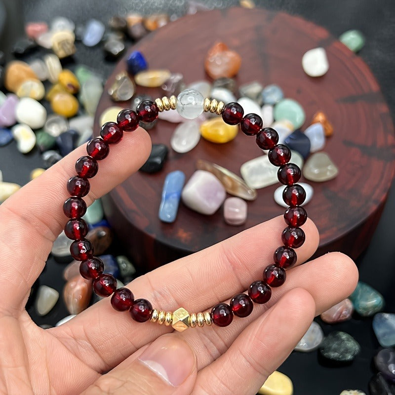 Huaxia Treasures Red Agate Bracelet - Passion, Prosperity & Protection Gemstone Jewelry