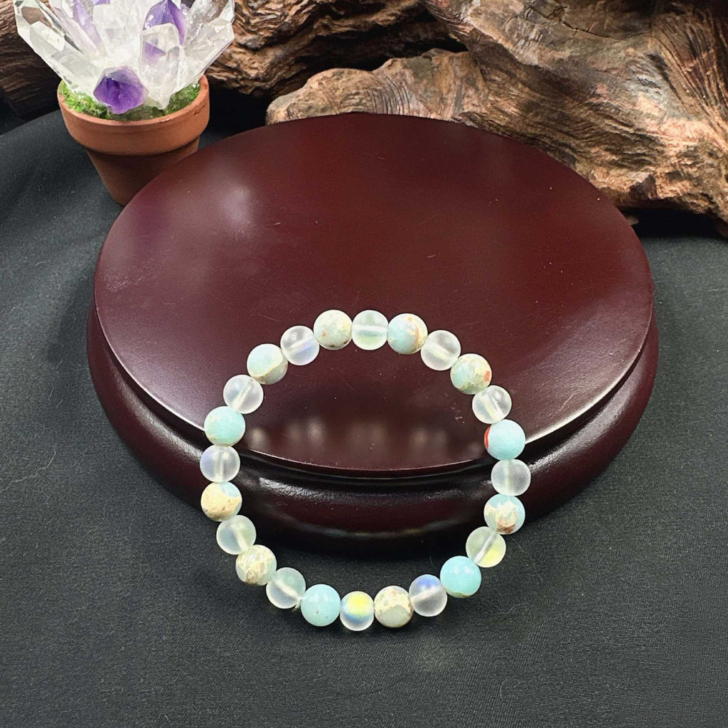 Huaxia Treasures Clear Crystal & Shoushan Stone Bracelet - Focus, Serenity & Success