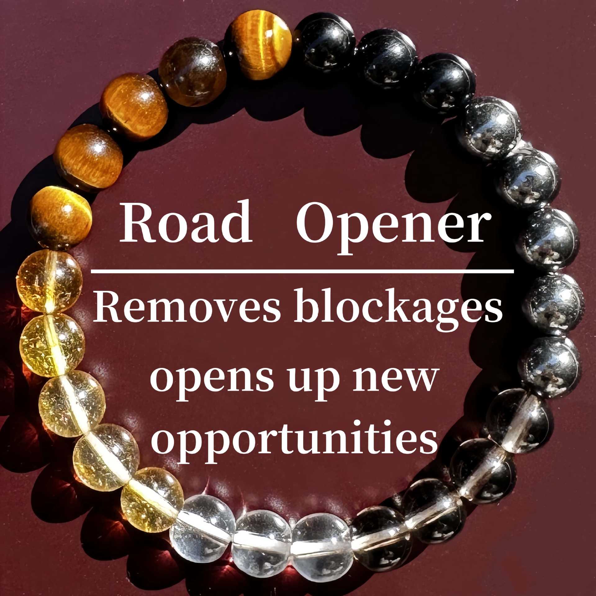 Huaxia Treasures Wealth & Success Bracelet - Tiger Eye, Black Obsidian & Smoky Quartz