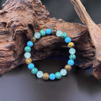 Huaxia Treasures Wealth & Success Bracelet - Tiger Eye, Turquoise & Aventurine Blend
