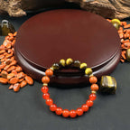 Huaxia Treasures Tiger Eye & Garnet Bracelet - Wealth, Success & Confidence