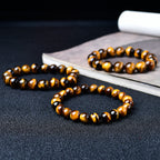 Huaxia Treasures Natural Tiger Eye Bracelet - Wealth, Success & Focus