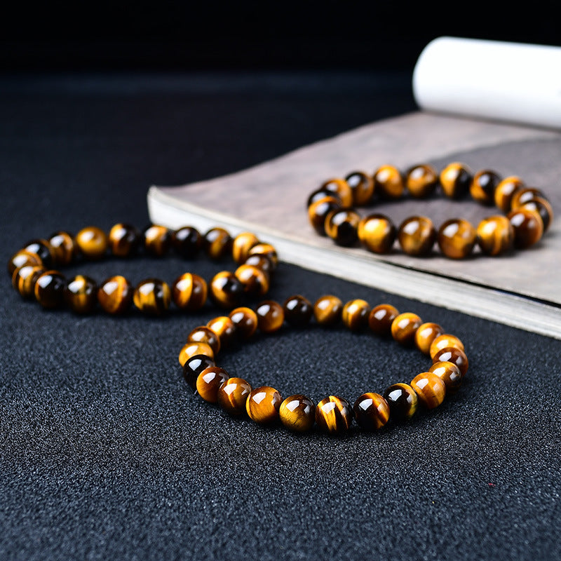 Huaxia Treasures Natural Tiger Eye Bracelet - Wealth, Success & Focus
