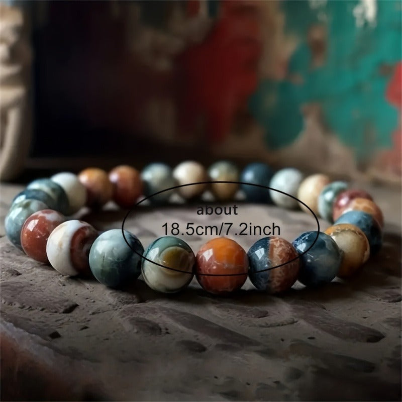 Huaxia Treasures Wealth & Success Bracelet - Indian Agate with Pixiu Energy