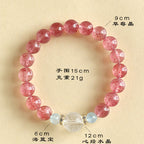 Huaxia Treasures Heart Sutra Bead Bracelet - Aquamarine & Rose Quartz Variants