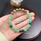 Huaxia Treasures Wealth & Healing Bracelet - Malachite & Aventurine Green Energy Jewelry