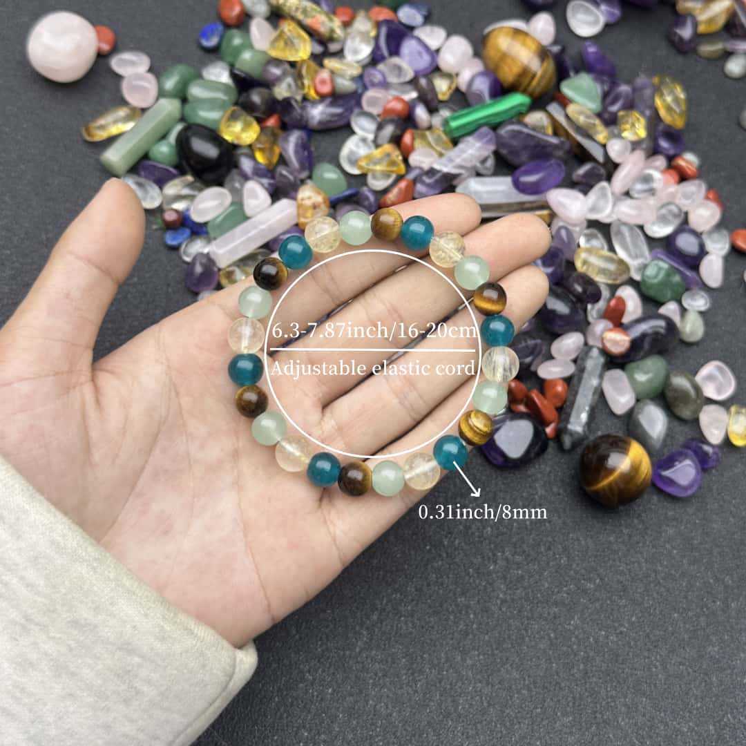 Natural Amethyst Tiger Eye Bracelet - Women’s Mixed Gemstones Gift