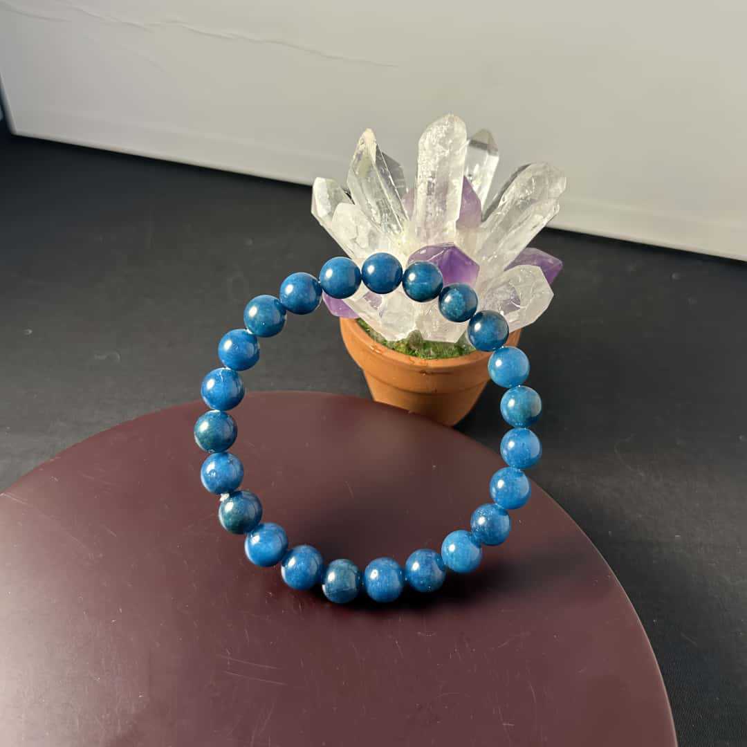 Huaxia Treasures Blue Apatite Bracelet - Serenity, Healing & Focus Energy Jewelry