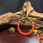Huaxia Treasures Tiger Eye & Garnet Bracelet - Wealth, Success & Confidence