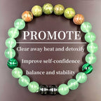 Huaxia Treasures Wealth & Healing Bracelet - Malachite & Aventurine Green Energy Jewelry