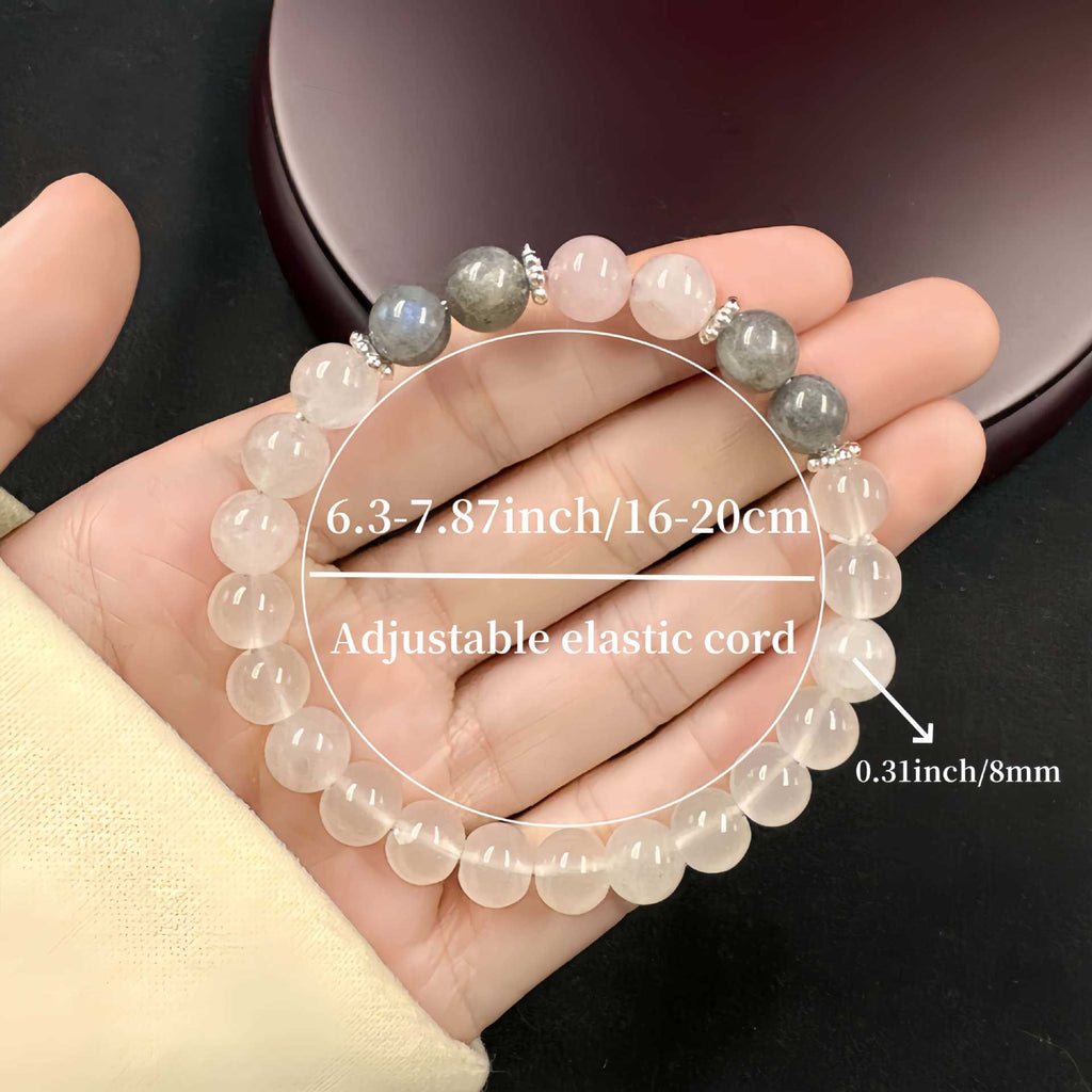 Huaxia Treasures Love & Serenity Bracelet - Jade & Rose Quartz Blend