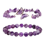 Natural Amethyst Butterfly Bracelet - Women’s Crystal Gift