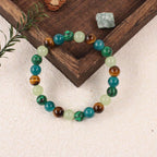 Natural Tiger Eye Malachite Bracelet - Men’s Crystal Gift