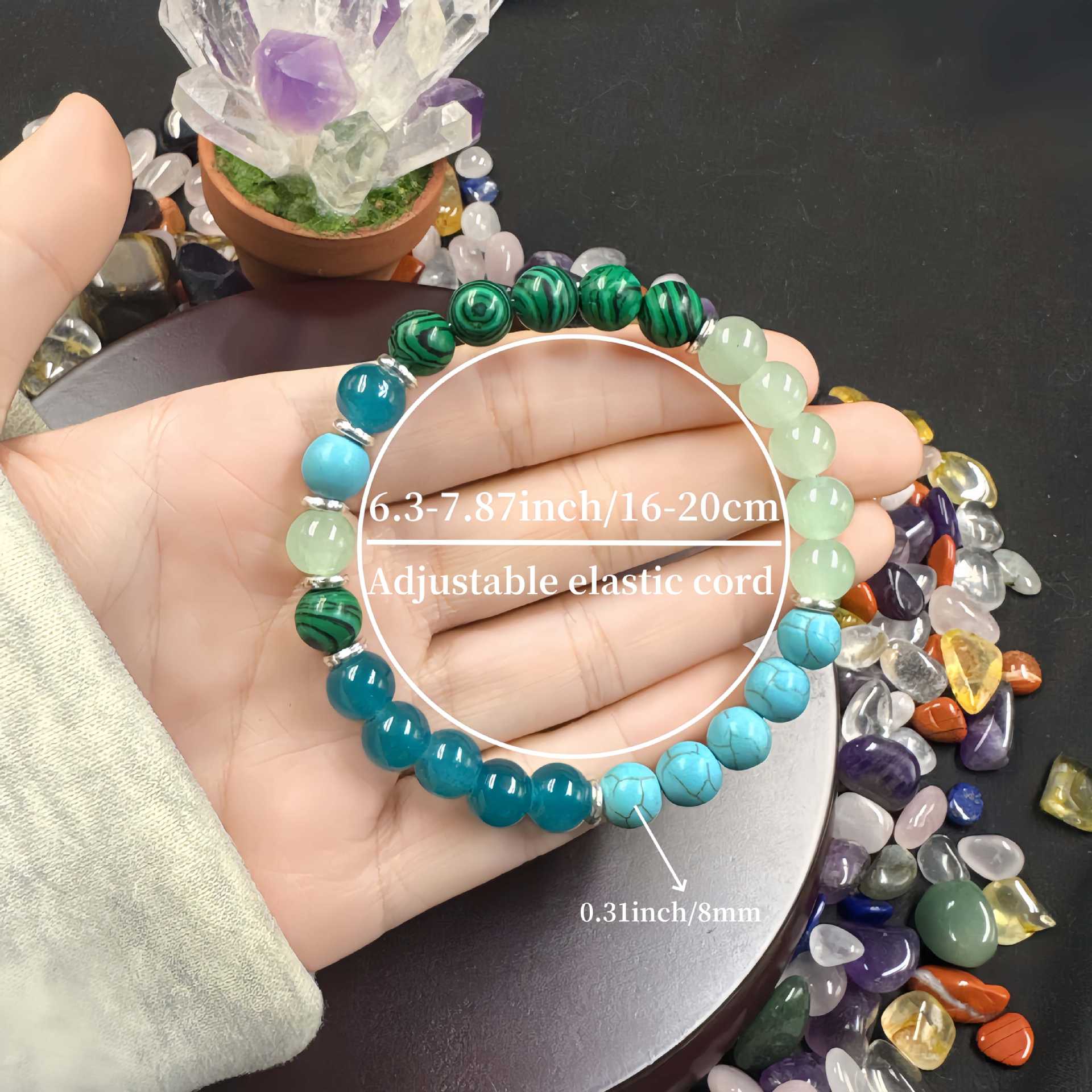 Huaxia Treasures Malachite & Turquoise Bracelet - Healing, Balance & Serenity