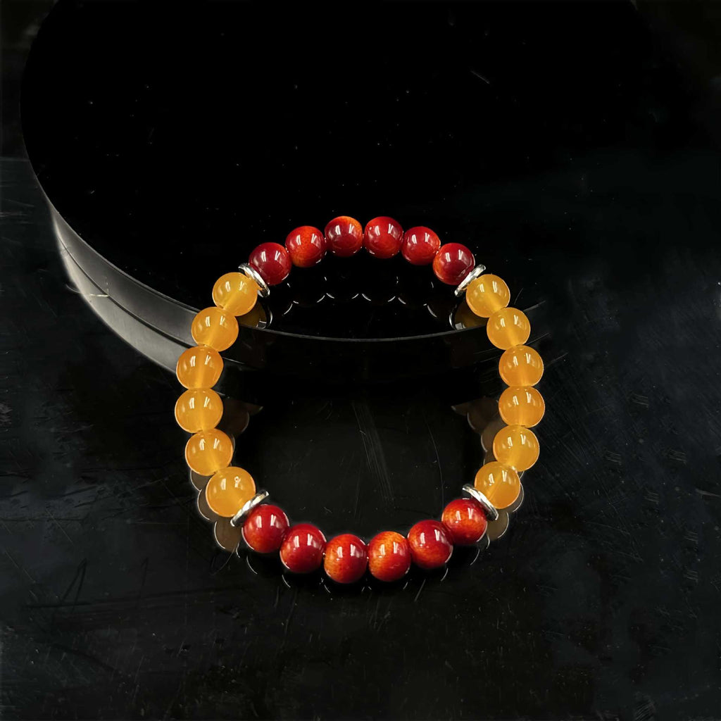 Huaxia Treasures Tiger Eye & Jade Bracelet - Wealth, Success & Protection