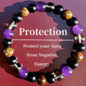 Natural Tiger Eye Obsidian Amethyst Beaded Bracelet - Daily Wear Accessory