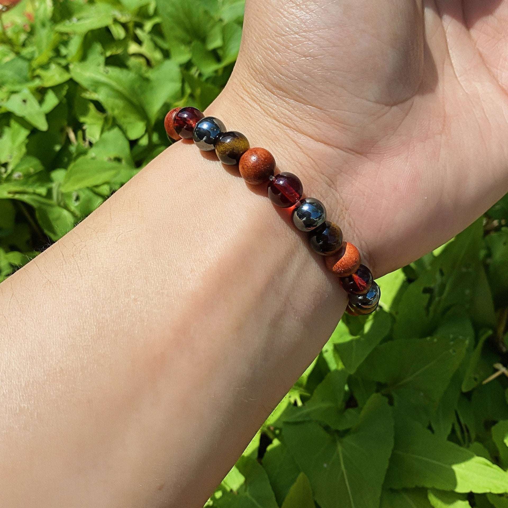 Hematite & Tiger Eye Bracelet - Men’s Stylish Crystal Accessory
