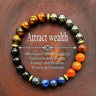 Natural Tiger Eye Hematite Lapis Bracele