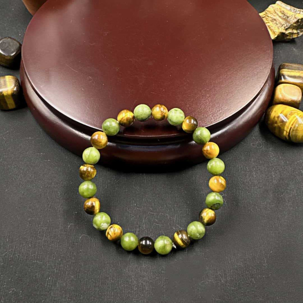 Huaxia Treasures Tiger Eye Bracelet - Wealth, Success & Confidence Gemstone Jewelry