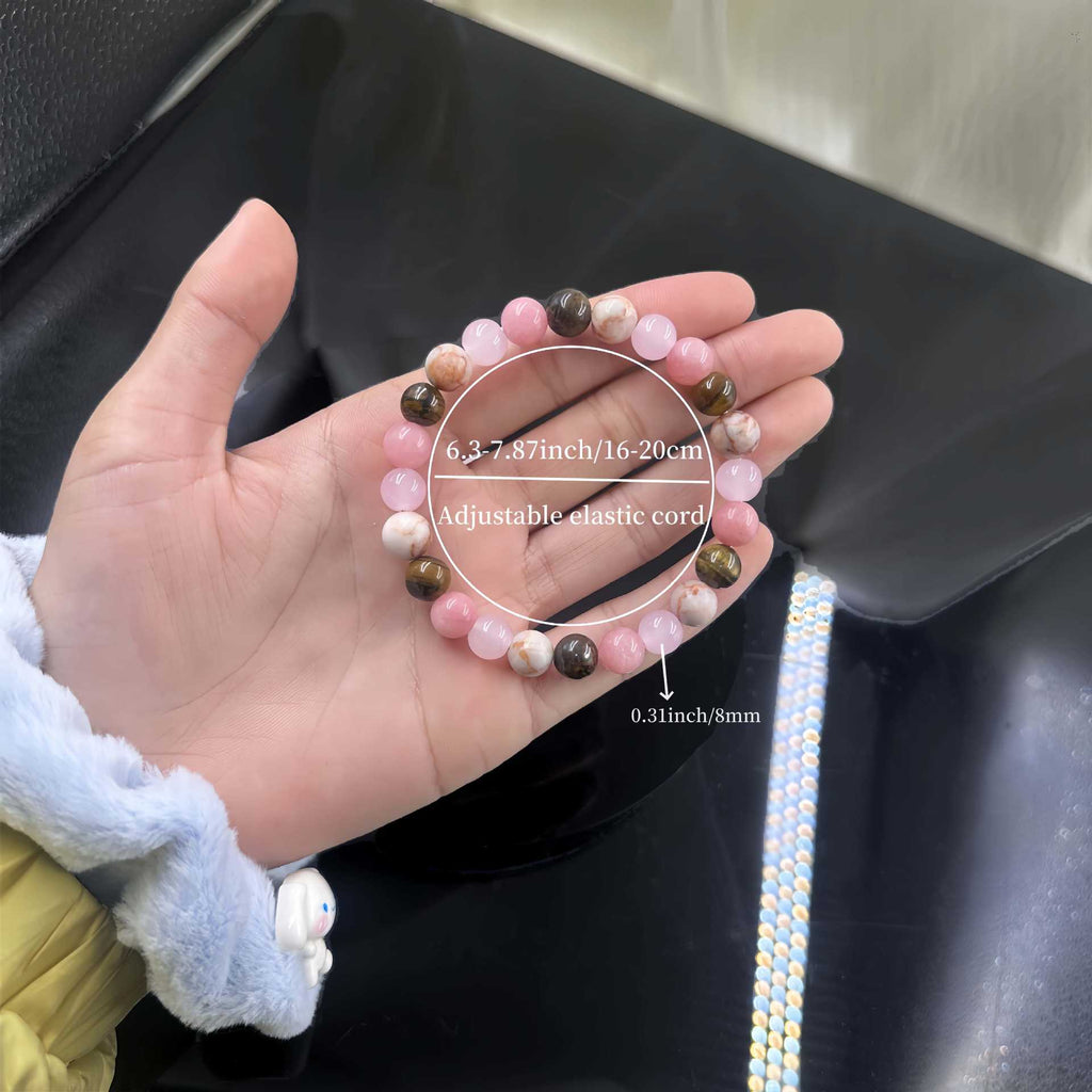 Huaxia Treasures Tiger Eye & Rose Quartz Bracelet - Confidence, Love & Success